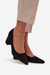 Women's Pumps with Pointed Toes on Heel Black Pavira