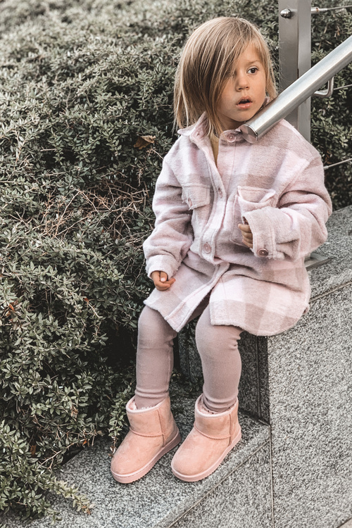 Kids' Warm-up Snow Boots Pink Gooby