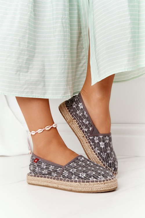 Espadryle Pleciona Podeszwa Big Star Szare AA274680