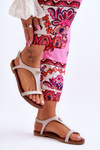 Flat Sandals With Decoration S.Barski KV-5541-45 Beige