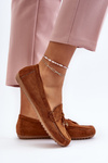 Mokasyny Damskie Klasyczne Zamsz Camel Ontala N22-995
