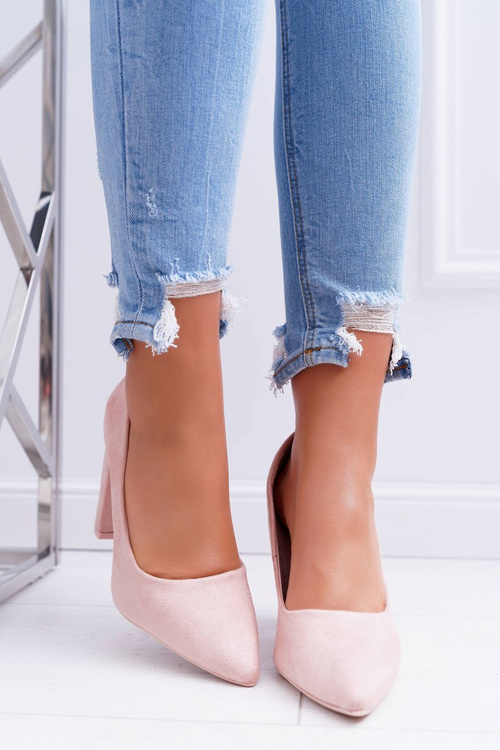 Women's Stiletto pumps Suede Pink Strawberry