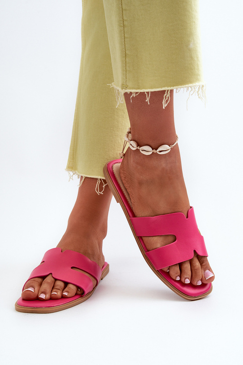Women's Flat Sandals with Cutouts Fuchsia Fiviama