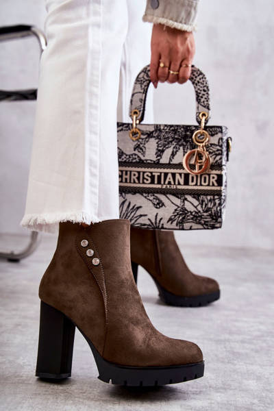 Suede Boots On High Heel Green Lagerlla