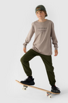 Boys Jogger Casual Pants Plain 4F Khaki 4FJWMM00TTROM0812-43S