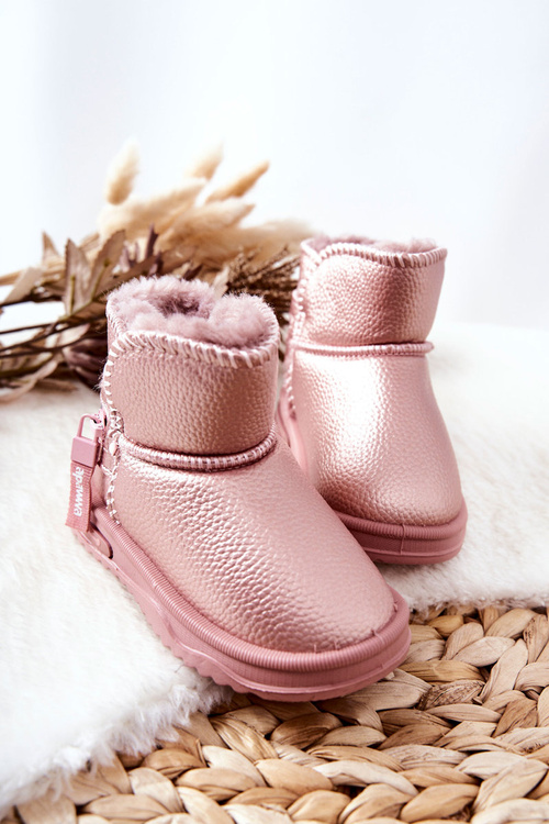 Children's Snow Boots Pink Frosty