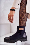 Women's fabric boots Nicole 2703 Black