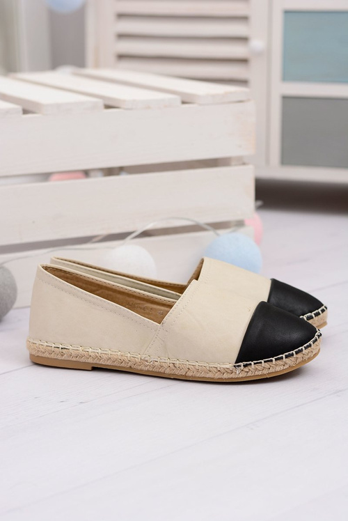 Beige Women's Espadrilles Black Nose Monii