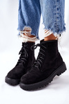 Suede Zipper Boots Black Belados