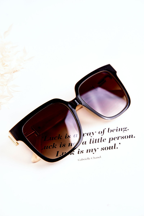 Women's Sunglasses V120026 Black and Beige