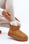 Low Women's Snow Boots on Platform Camel Kallins