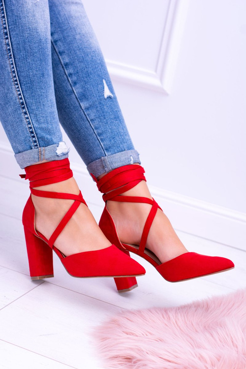 Women's Stiletto Tiered Red Demmi pumps