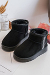 Children's Quilted Snow Boots Black Leonora