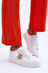 Women's Sneakers White and Gold Diahna