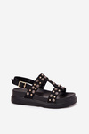 Embellished Women's Platform Sandals Black Mailisa