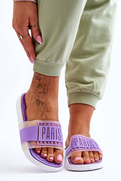 Klapki Damskie Sportowe Fioletowe Sunrise