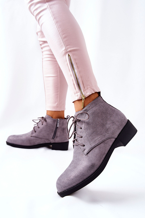 Insulated Zip-up Boots Grey Malitea