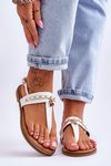 Women's Sandals With Chain White Jessica