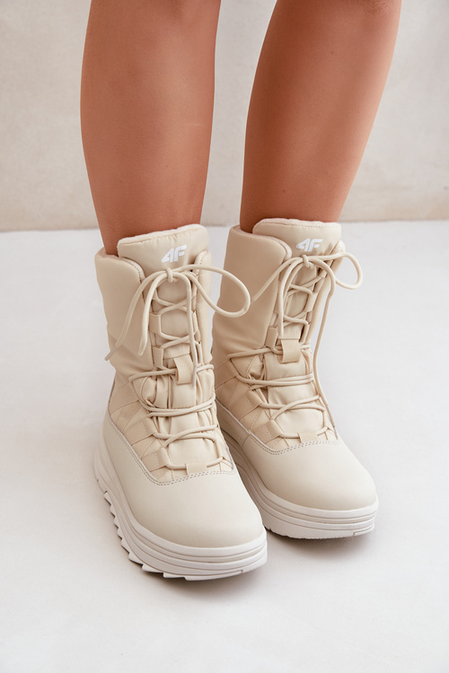 Damskie Śniegowce INUA Z Ociepliną Primaloft 4F 4FRAW24FSBSF012 Beżowe