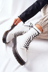 Women's Biker Boots White Corydon