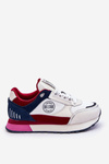 Sneakersy Skóra Memory Foam System Biało-Czerwone Big Star LL274369
