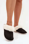 Women's slippers with fur Black Zanelia
