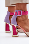 Suede Court Shoes with Multicolor Stiletto Heel Lodho