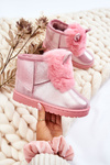 Children's Snow Boots Insulated With Fur With Little Ears Pink Betty
