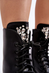 Women's Workery Boots with Decoration Black Ventora