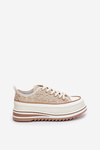 Womens Sneakers On Massive Platform S.Barski BF51-101 Beige