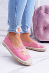 Fabric Pink Women's Slip On Espadrilles Wild Flowers