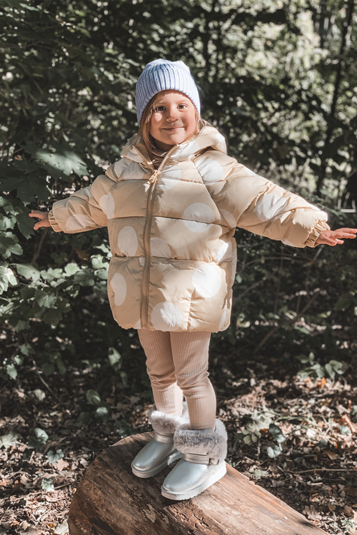 Children's Insulated Snow Boots With Fur Silver JellyBeans