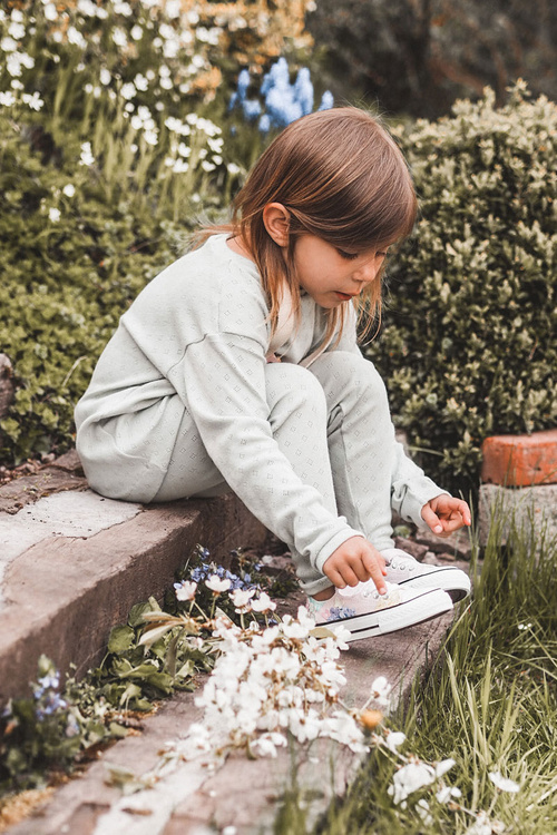 Children's Sneakers Fabric Print Pink Buster
