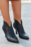 Patent Low Women's Boots on Heel Black Jolivra