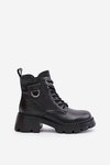 Insulated Women's Boots Made of Natural Leather Vinceza 41460 Black