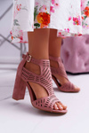Women's Peep Toe Sandals Pink Carmelita