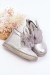 Children's Snow Boots with Zip Silver Mothia