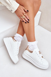 Women's sneakers with rings white Bralinea