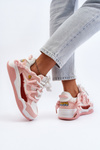 Women's Sneakers with Chunky Lacing Pink Miatora