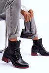 Leather Heeled Boots Black Luloshe