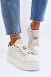 Women's platform sneakers with white embellishments Herbisa