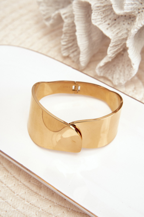 Bransoletka Damska Stal Nierdzewna Gładka Złota