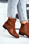 Women's Cowboy Boots Flat Heel Camel Plemmi