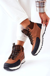 Buty Trekkingowe Skórzane Wiązane Big Star Brązowe II274453