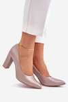 Satin Pumps Lewski Shoes 2453 Beige