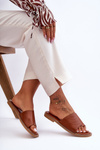 Women's Leather Slippers Camel Harmony