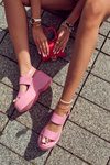 Fashionable Sandals On A Massive Platform Pink Mariel
