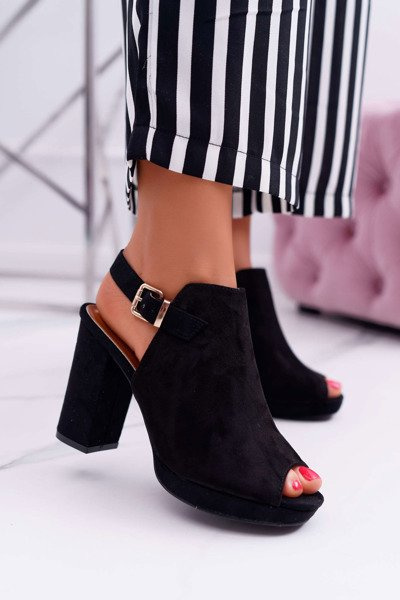 Women's Stiletto Sandals Open Toe Black Montree
