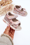 Sandałki Dziecięce Wygodne Rzepy Różowe Alaska 23DZ23-5924