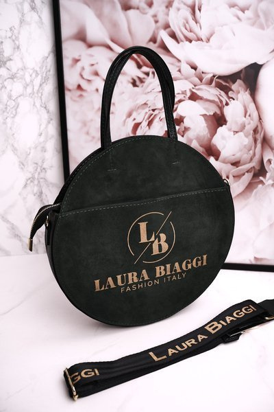 Round Handbag With Detachable Strap LAURA BIAGGI Bottle Green